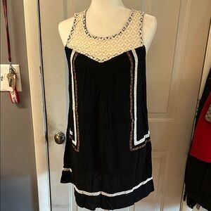 Rewind Black and White Sleeveless Mini Dress